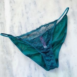AM Mesh CHEEKINI Panties String Emerald Green